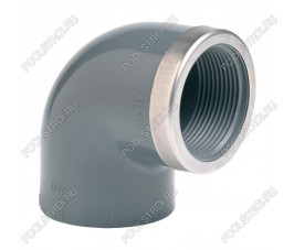 Угол 90° c металлическим кольцом EFFAST d63x2
