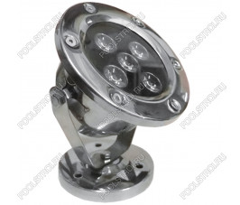 Прожектор для фонтана AquaViva LED (5led 5W 12V AC/DC) Белый теплый