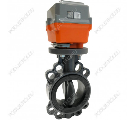 Дисковый поворотный затвор Aquaviva с электроприводом EPDM On-off d63 24VAC/DC